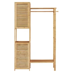 Portant à vêtements Oldsum bambou 164 x 99 x 29 cm naturel en.casa