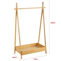 Portant à vêtements Sola pour enfant bambou en.casa