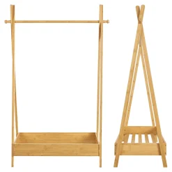 Portant à vêtements Sola pour enfant bambou en.casa