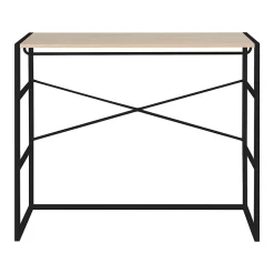 Portant à vêtements sous combles en bois et métal noir 1 étagère et 1 penderie Homesight Kadra l. 100 cm