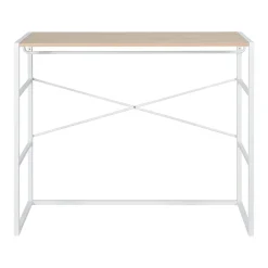 Portant à vêtements sous combles en bois et métal blanc 1 étagère et 1 penderie Homesight Kadra l. 100 cm