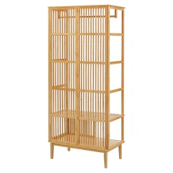 Portant à vêtements Vemb bambou 185 x 80 x 45 cm naturel en.casa