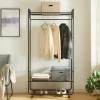 Portant à vêtements Vestvaagoey acier 176 x 90 x 40 cm noir en.casa