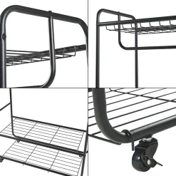 Portant à vêtements Vestvaagoey acier 176 x 90 x 40 cm noir en.casa