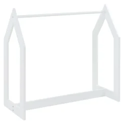 Portant à vêtements Værloese de forme cabane pour enfant 78 x 75 x 35 cm blanc en.casa