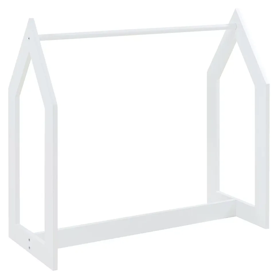 Portant à vêtements Værloese de forme cabane pour enfant 78 x 75 x 35 cm blanc en.casa