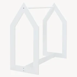 Portant à vêtements Værloese de forme cabane pour enfant 78 x 75 x 35 cm blanc en.casa