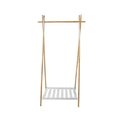 Portant Bambou avec étagère MIA Bois Blanc MSV