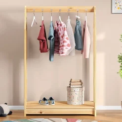 Portant enfant SALLY en pin massif - Coloris naturel