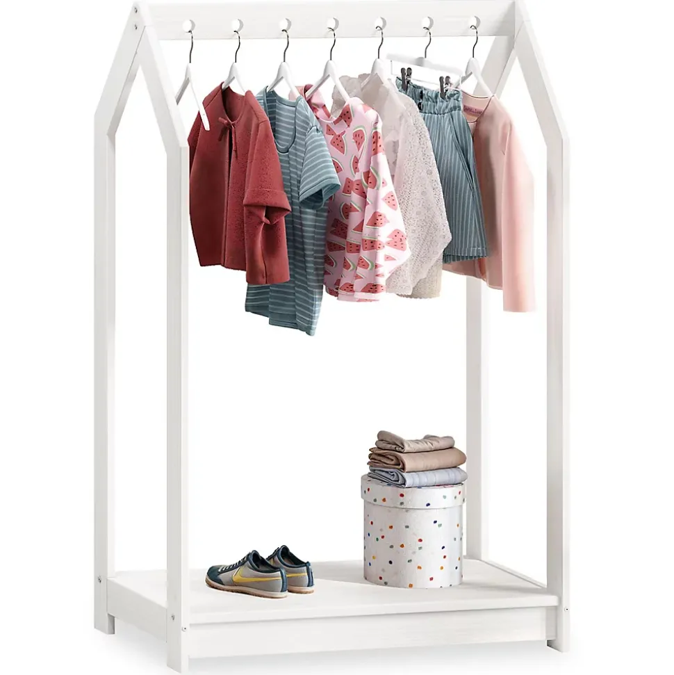 Portant enfant SALLY en pin massif - Blanc