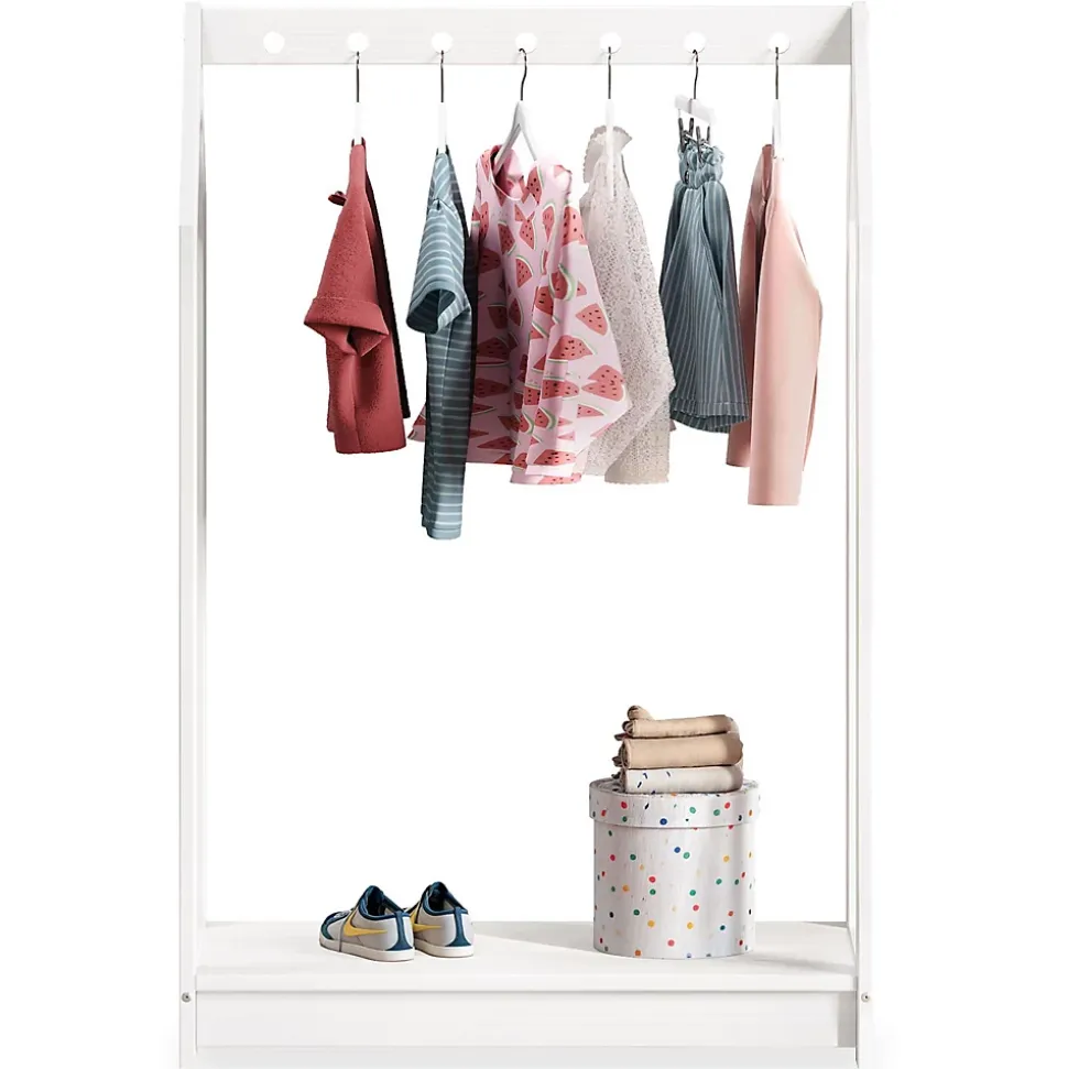 Portant enfant SALLY en pin massif - Blanc