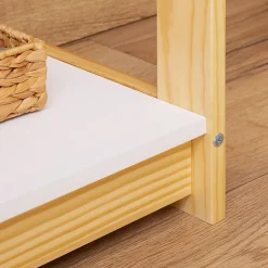 Portant enfant SALLY en pin massif - Coloris naturel et blanc