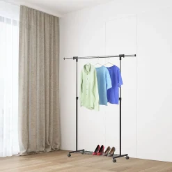 Portant simple avec étagère l. 141,5 x H. 167 cm