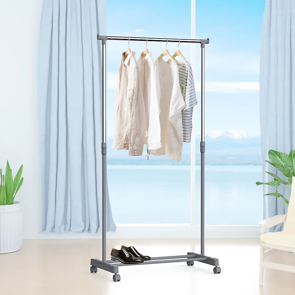 Portant simple avec étagère l. 84 x H. 160 cm