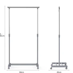 Portant simple avec étagère l. 84 x H. 160 cm