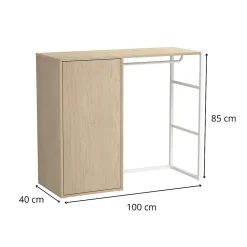 Portant vêtements KADRA sous combles penderie et caisson 100x85cm