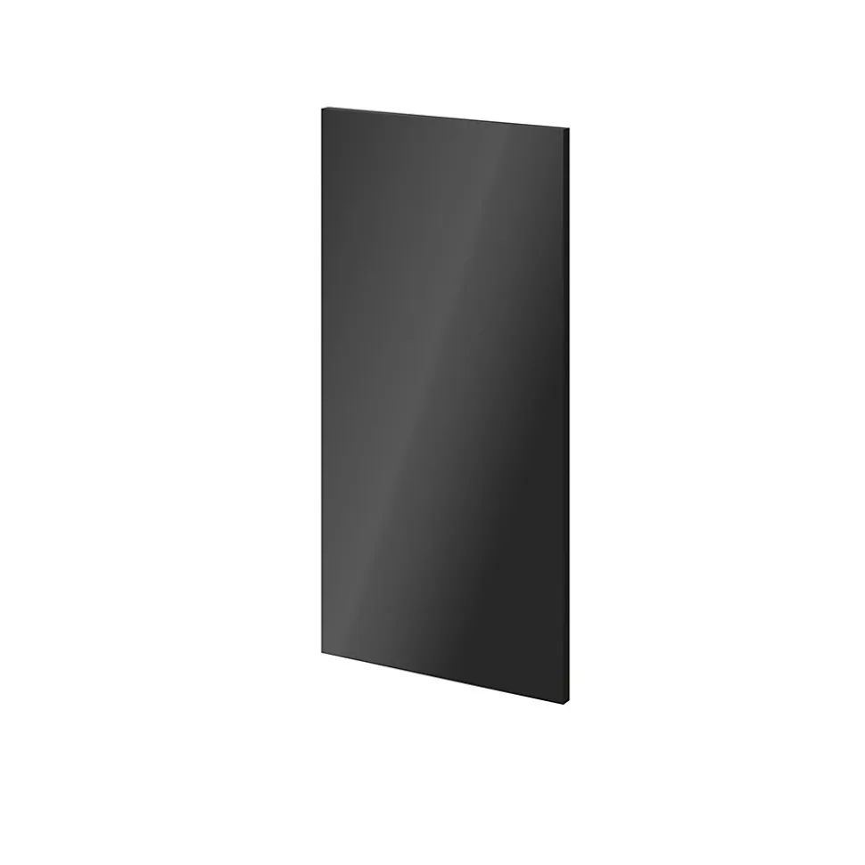Porte battante anthracite brillant GoodHome Atomia H 74,7 x L. 37,2 cm