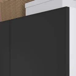 Porte battante anthracite mat GoodHome Atomia H 74,7 x L. 37,2 cm