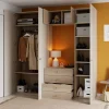 Porte battante beige cachemire GoodHome Atomia H. 37,2 x L. 37,2 cm