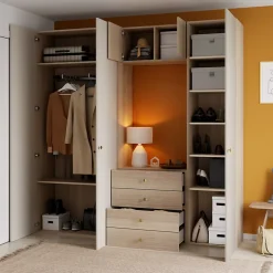 Porte battante beige cachemire GoodHome Atomia H. 149,7 x L. 49,7 cm