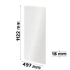 Porte battante blanc brillant GoodHome Atomia H. 112,2 x L. 49,7 cm
