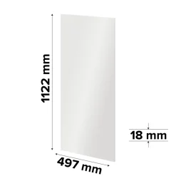 Porte battante blanc brillant GoodHome Atomia H. 112,2 x L. 49,7 cm