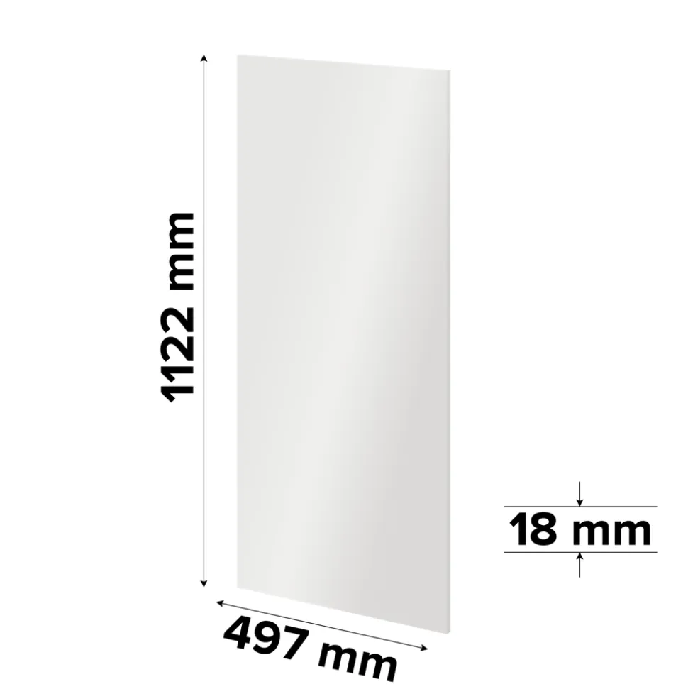 Porte battante blanc brillant GoodHome Atomia H. 112,2 x L. 49,7 cm