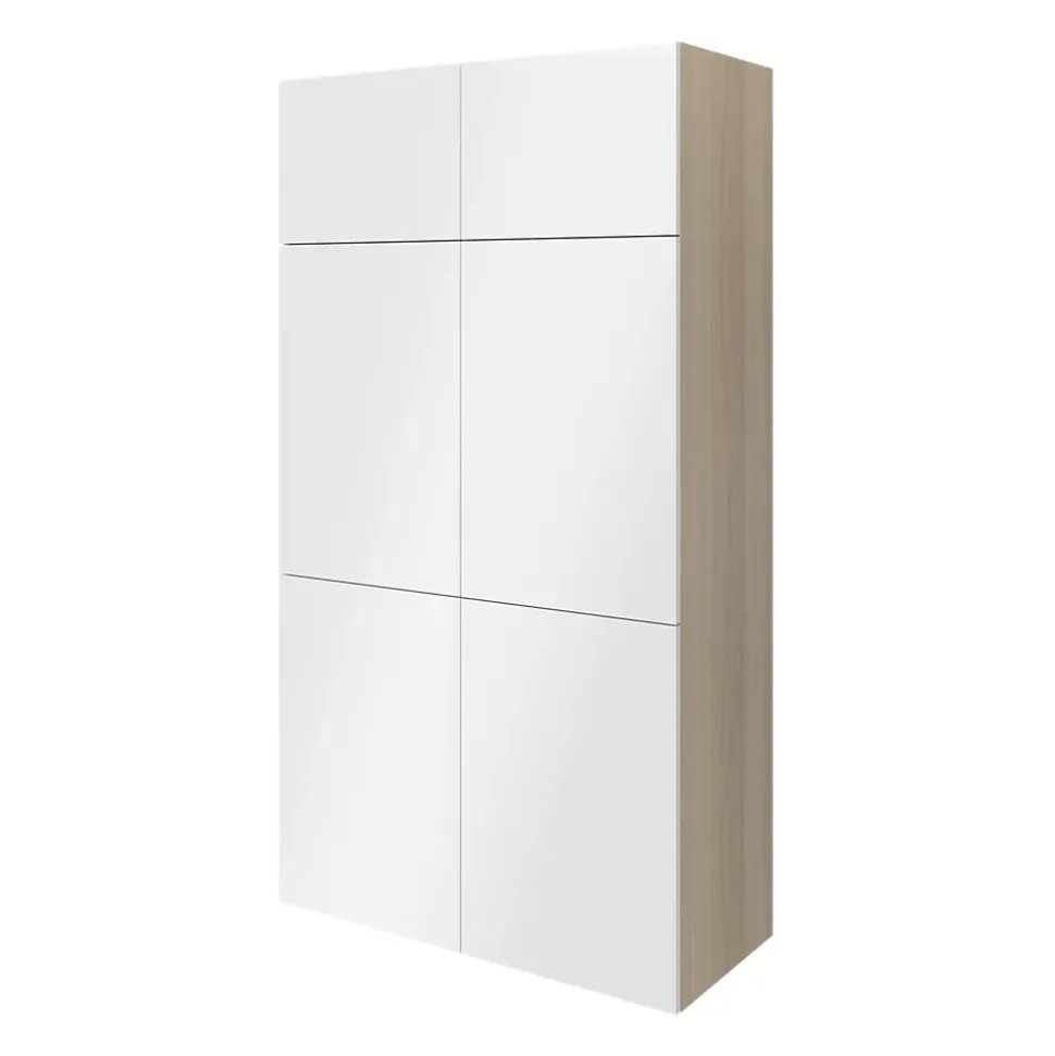 Porte battante blanche brillante GoodHome Atomia H 74,7 x L. 49,7 cm