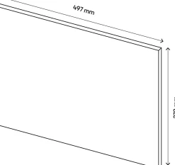 Porte battante blanche brillante GoodHome Atomia H 37,2 x L. 49,7 cm