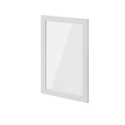 Porte battante blanche en verre GoodHome Atomia H 74,7 x L. 49,7 cm