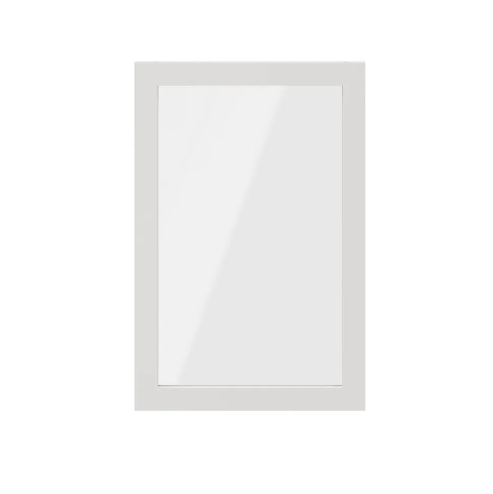 Porte battante blanche en verre GoodHome Atomia H 74,7 x L. 49,7 cm