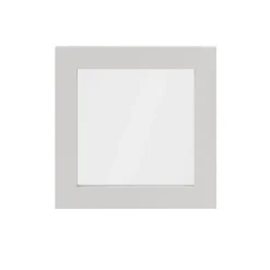 Porte battante blanche en verre GoodHome Atomia H 37,2 x L. 37,2 cm
