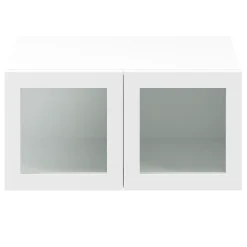 Porte battante blanche en verre GoodHome Atomia H 37,2 x L. 37,2 cm