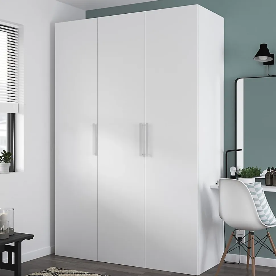 Porte battante blanche GoodHome Atomia H 224,7 x L. 49,7 cm