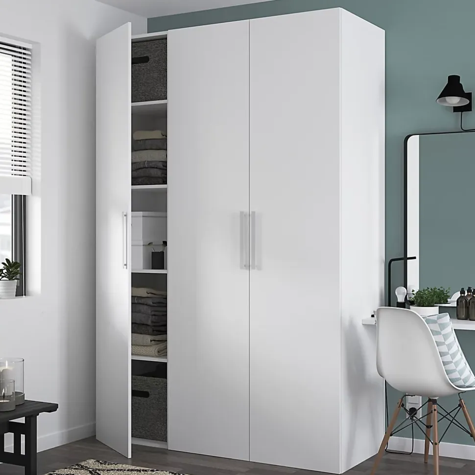 Porte battante blanche GoodHome Atomia H 224,7 x L. 49,7 cm