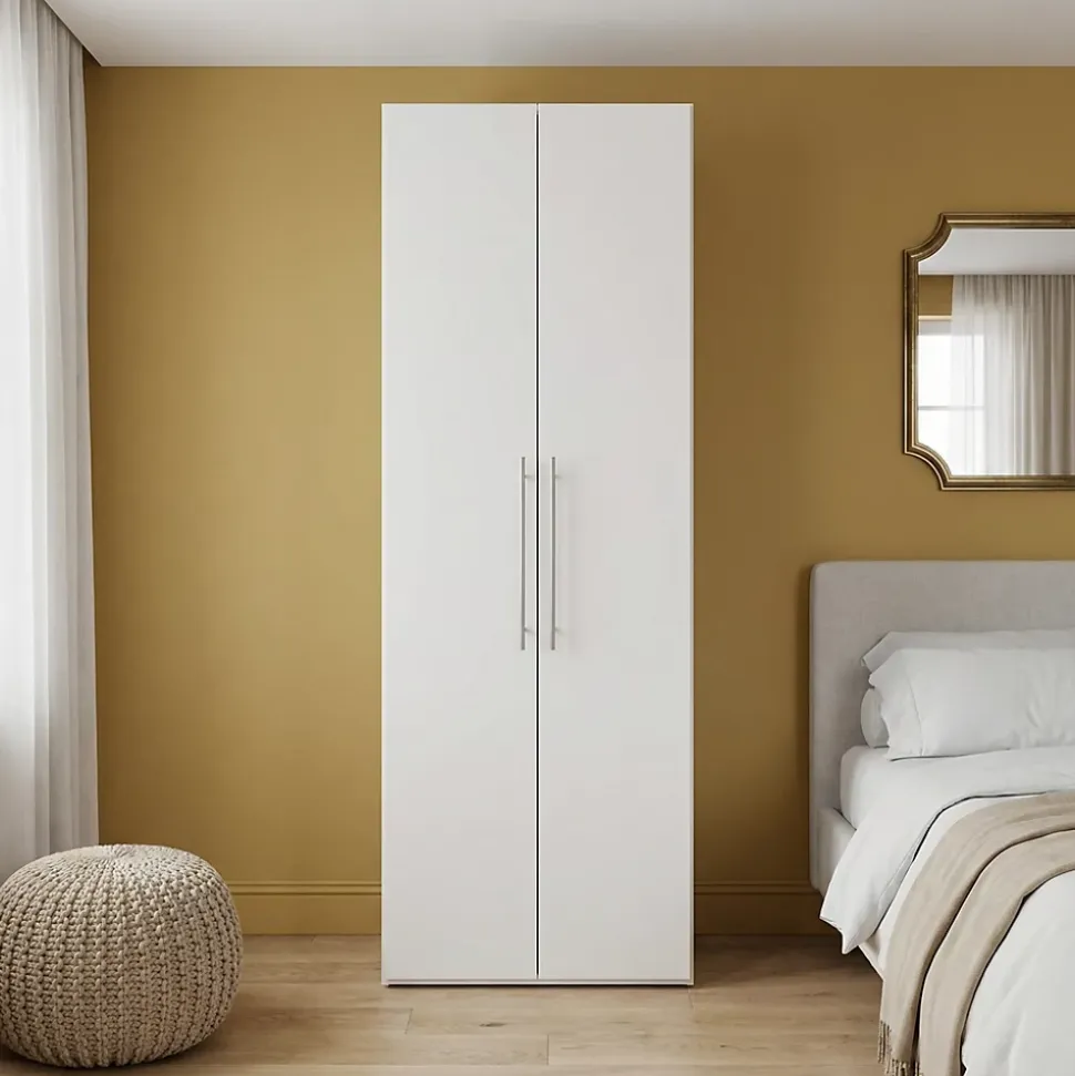 Porte battante blanche GoodHome Atomia H 224,7 x L. 37,2 cm