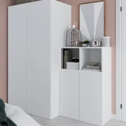 Porte battante blanche mate GoodHome Atomia H 187,2 x L. 49,7 cm