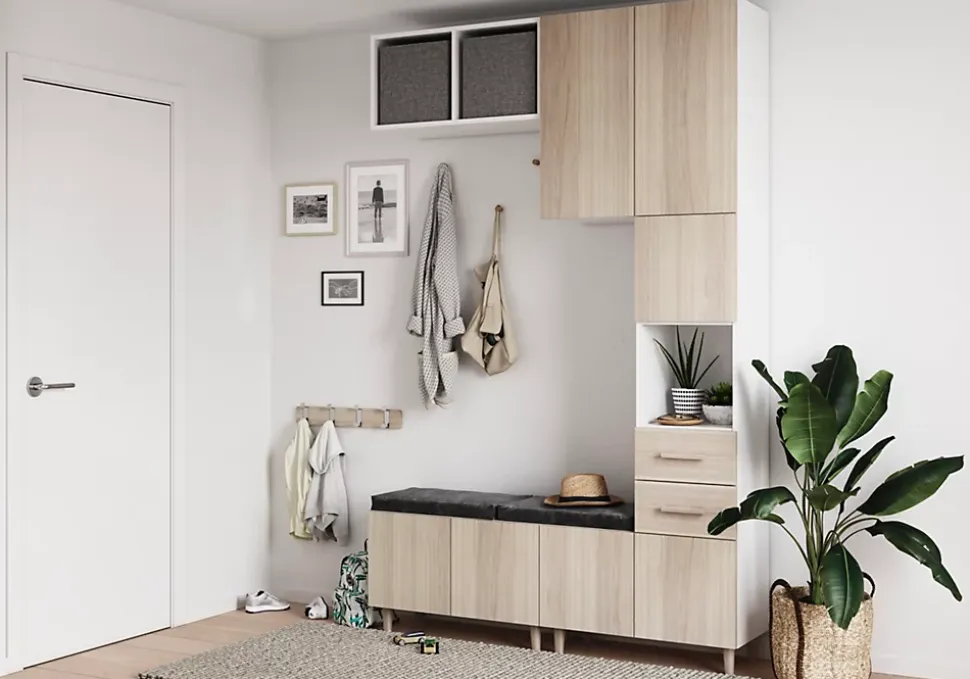 Porte battante effet chêne GoodHome Atomia H 74,7 x L. 37,2 cm
