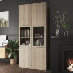 Porte battante effet chêne GoodHome Atomia H 74,7 x L. 49,7 cm