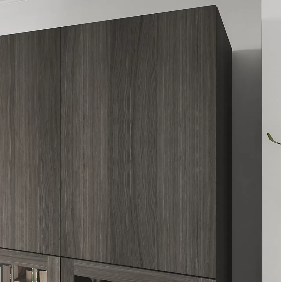 Porte battante effet chêne grisé GoodHome Atomia H. 149,7 x L. 37,2 cm