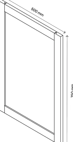 Porte battante effet chêne en verre GoodHome Atomia H 74,7 x L. 49,7 cm