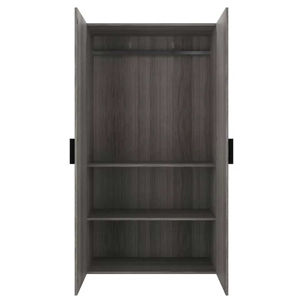 Porte battante effet chêne grisé GoodHome Atomia H. 187,2 x L. 49,7 cm