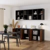 Porte battante effet noyer GoodHome Atomia H. 74,7 x L. 49,7 cm