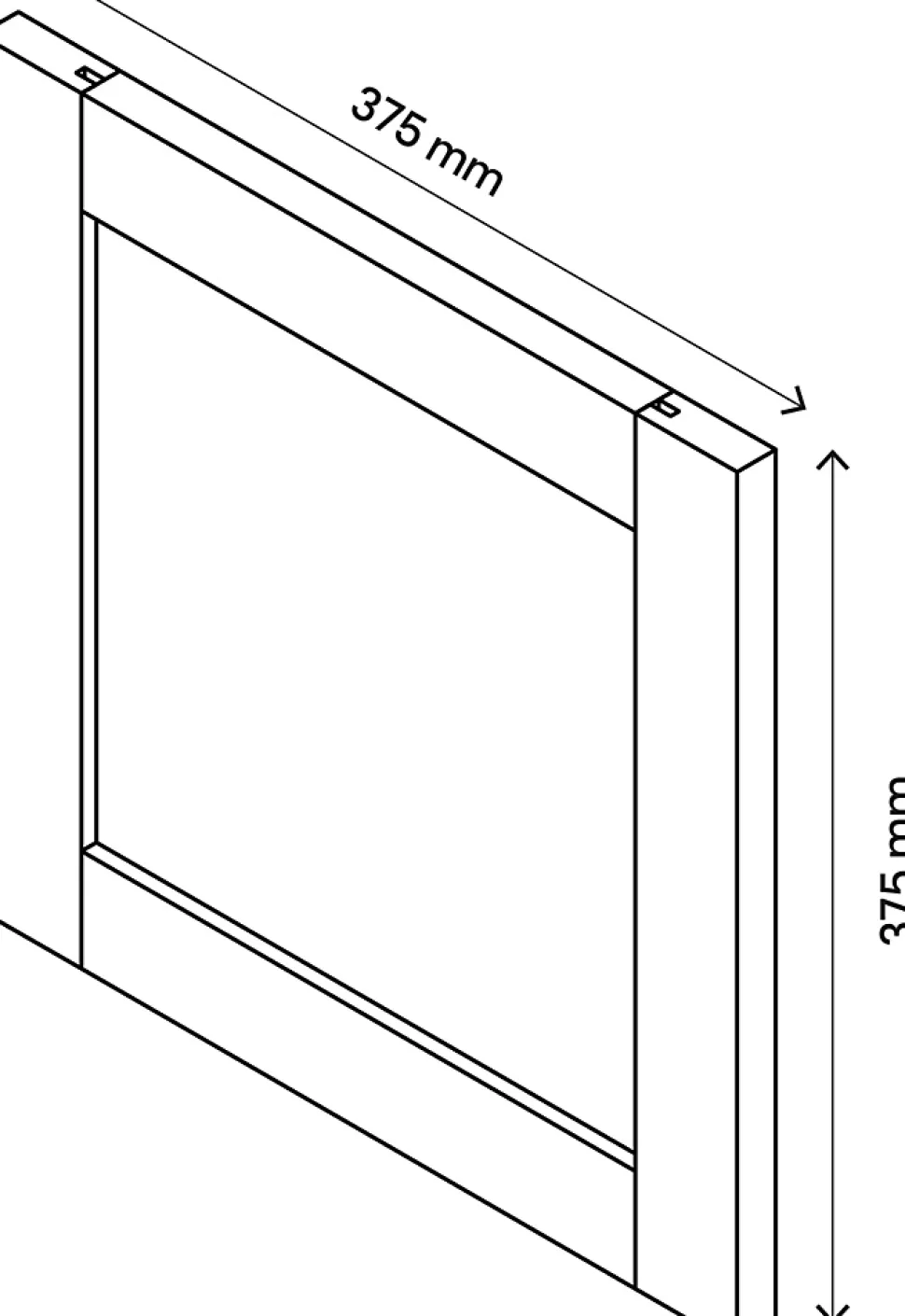 Porte battante en verre effet chêne GoodHome Atomia H 37,2 x L. 37,2 cm