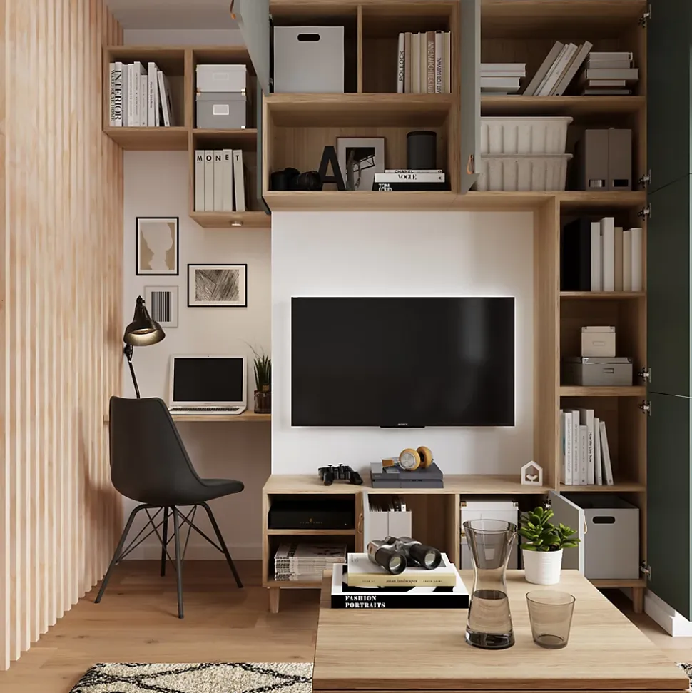 Porte battante gris clair GoodHome Atomia H. 187,2 x L. 49,7 cm