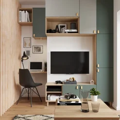 Porte battante gris clair GoodHome Atomia H. 224,7 x L. 49,7 cm