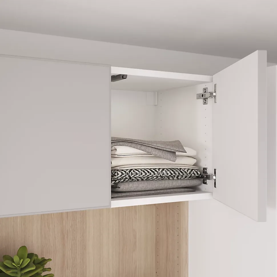 Porte battante grise claire mate GoodHome Atomia H 37,2 x L. 37,2 cm