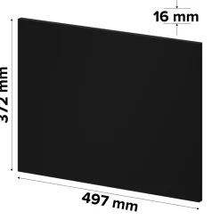 Porte battante noir GoodHome Atomia H. 37,2 x L. 49,7 cm