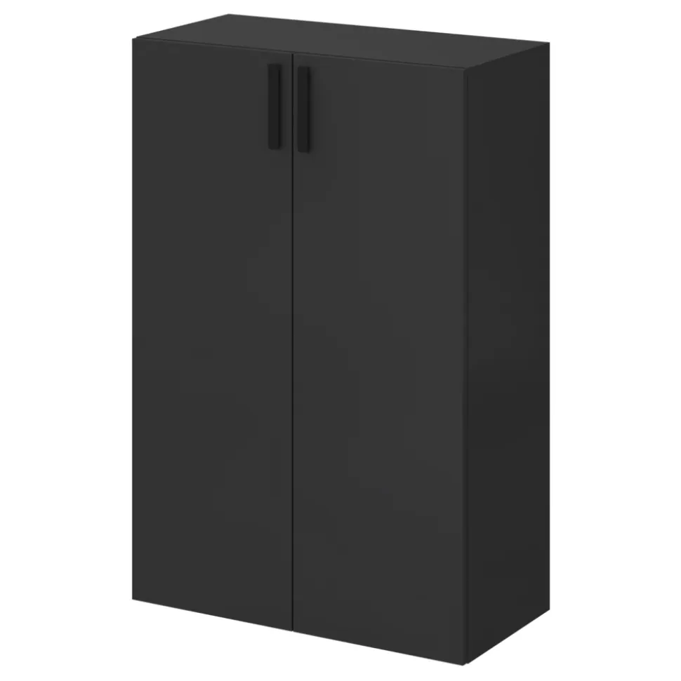 Porte battante noir GoodHome Atomia H. 112,2 x L. 37,2 cm