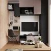 Porte battante noir GoodHome Atomia H. 74,7 x L. 49,7 cm